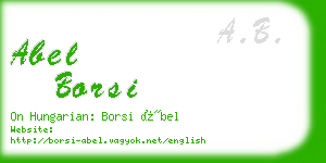 abel borsi business card